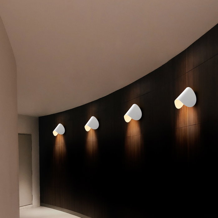Opviq Lámpara de pared de metal cromado